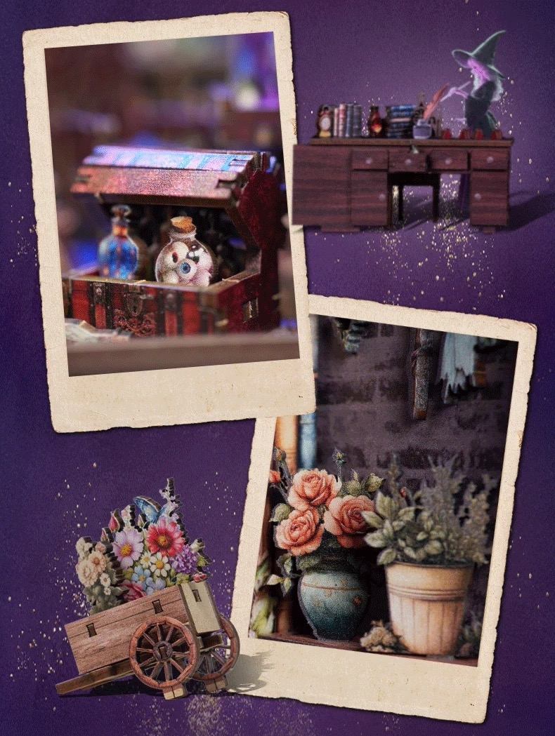 Judy's Magic World DIY Wooden Book Nook Kit | Double-Sided