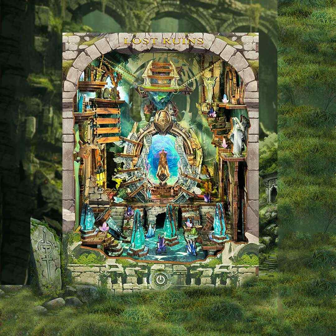 Lost Ruins DIY Wooden Book Nook Kit