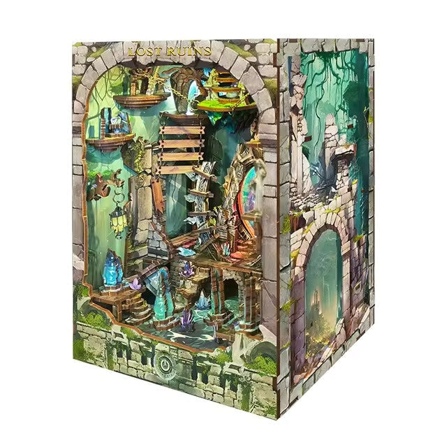 Lost Ruins DIY Wooden Book Nook Kit