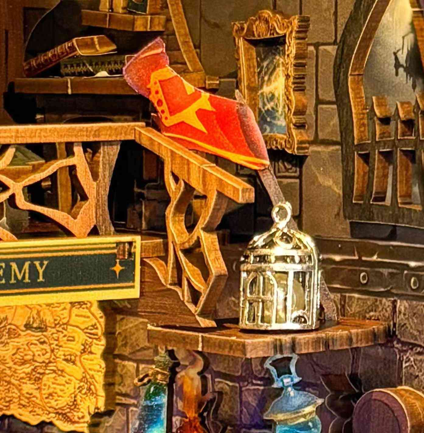 Magic Academy DIY Book Nook Kit | Magic Wand Included