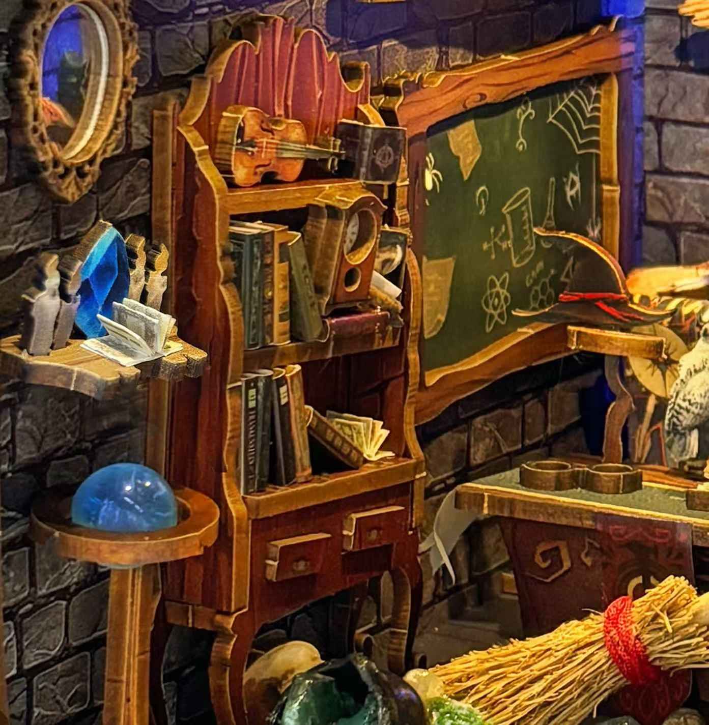 Magic Academy DIY Book Nook Kit | Magic Wand Included