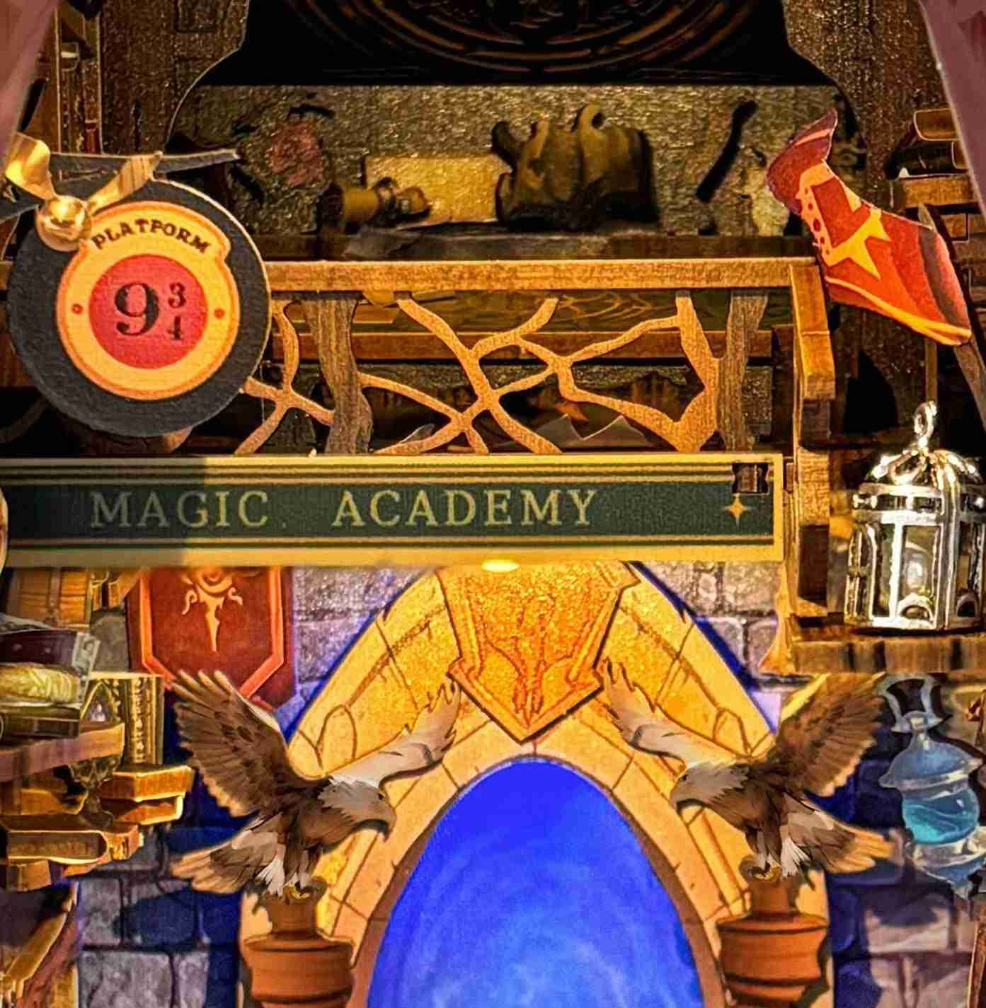 Magic Academy DIY Book Nook Kit | Magic Wand Included