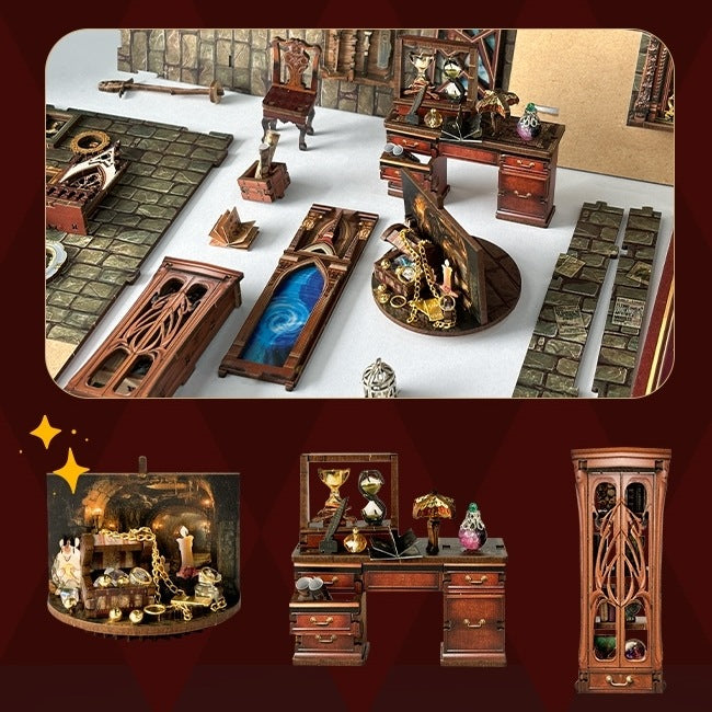 Magic Studio DIY Wooden Book Nook Kit | Bookshelf Insert