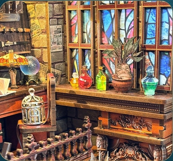 Magic Studio DIY Wooden Book Nook Kit | Bookshelf Insert