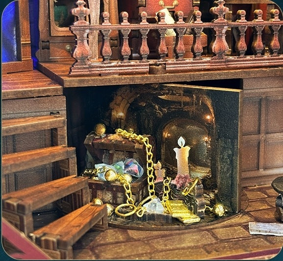 Magic Studio DIY Wooden Book Nook Kit | Bookshelf Insert