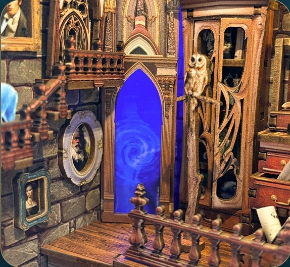 Magic Studio DIY Wooden Book Nook Kit | Bookshelf Insert