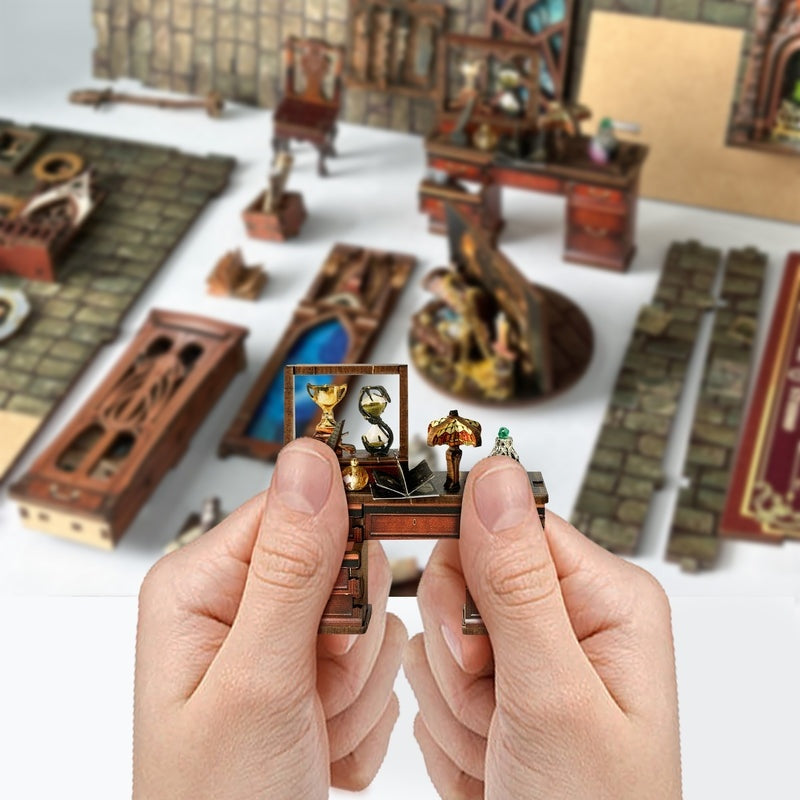 Magic Studio DIY Wooden Book Nook Kit | Bookshelf Insert