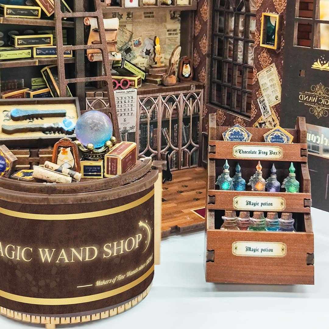 Magic Wand Shop Book Nook Shelf Insert