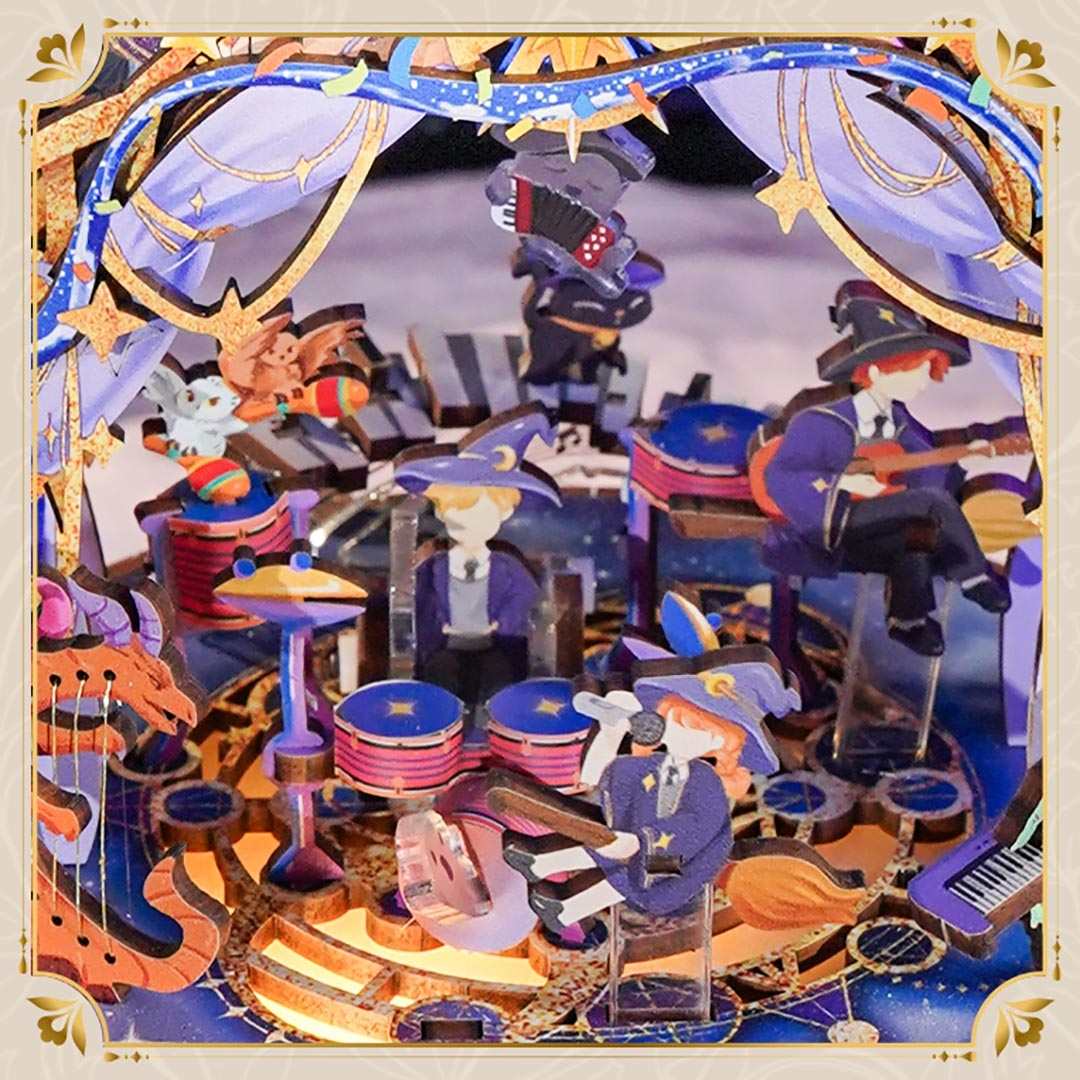 Magician’s Show 3D Wooden Puzzle Music Box