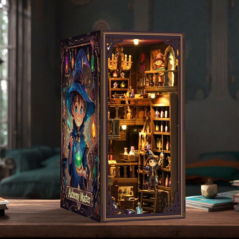 Master Alchemist DIY Book Nook Kit | Bookshelf Insert