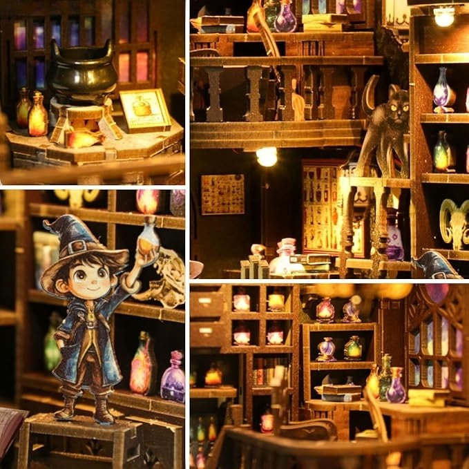Master Alchemist DIY Book Nook Kit | Bookshelf Insert