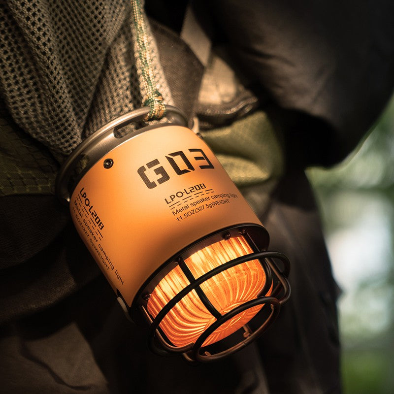 Outdoor Wireless Portable Ambient Bluetooth Speaker With Camping Light