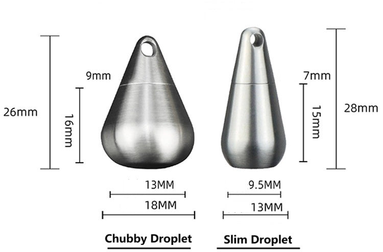 Titanium Droplet Mini Pill Box - Waterproof Travel Case