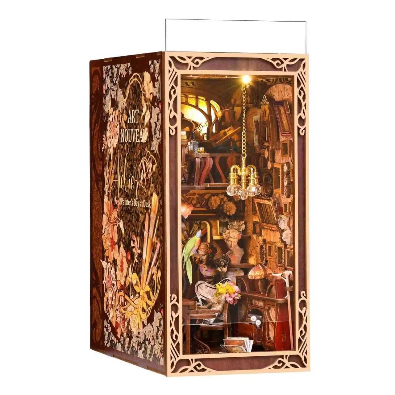 Painter's Day at Dusk DIY Book Nook Kit | Art Nouveau Inspired