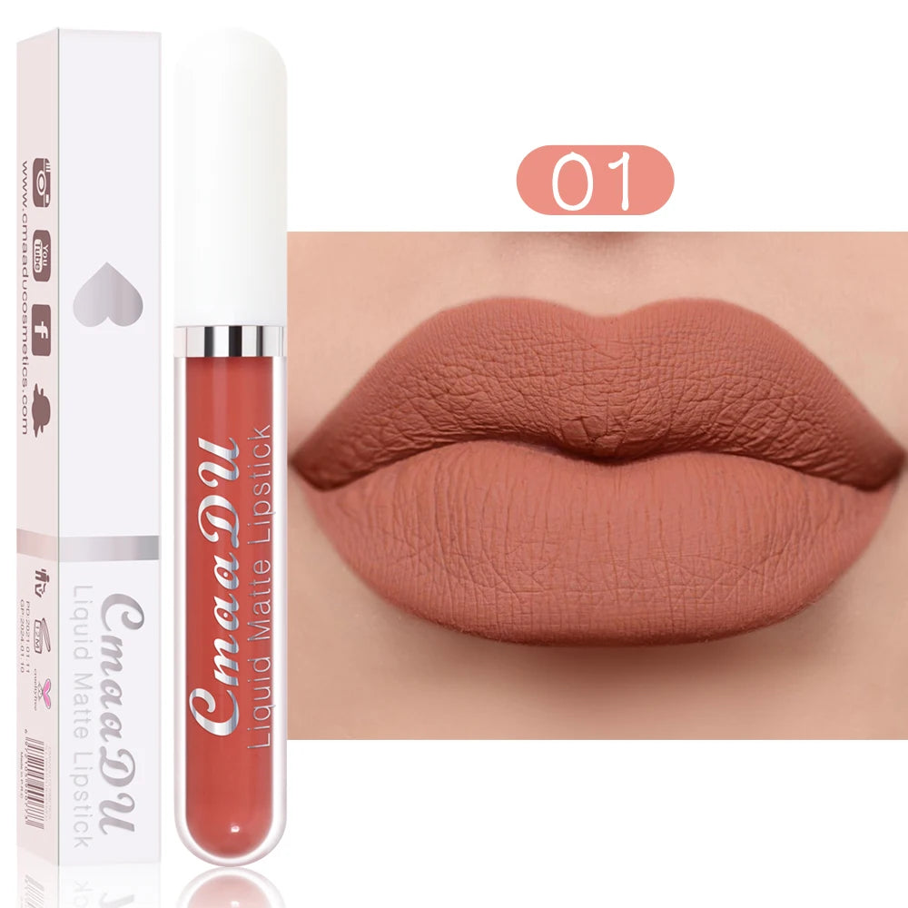 Waterproof Matte Liquid Lip Gloss Long Lasting 8 Hours Smooth Finish For Perfect Pout Look