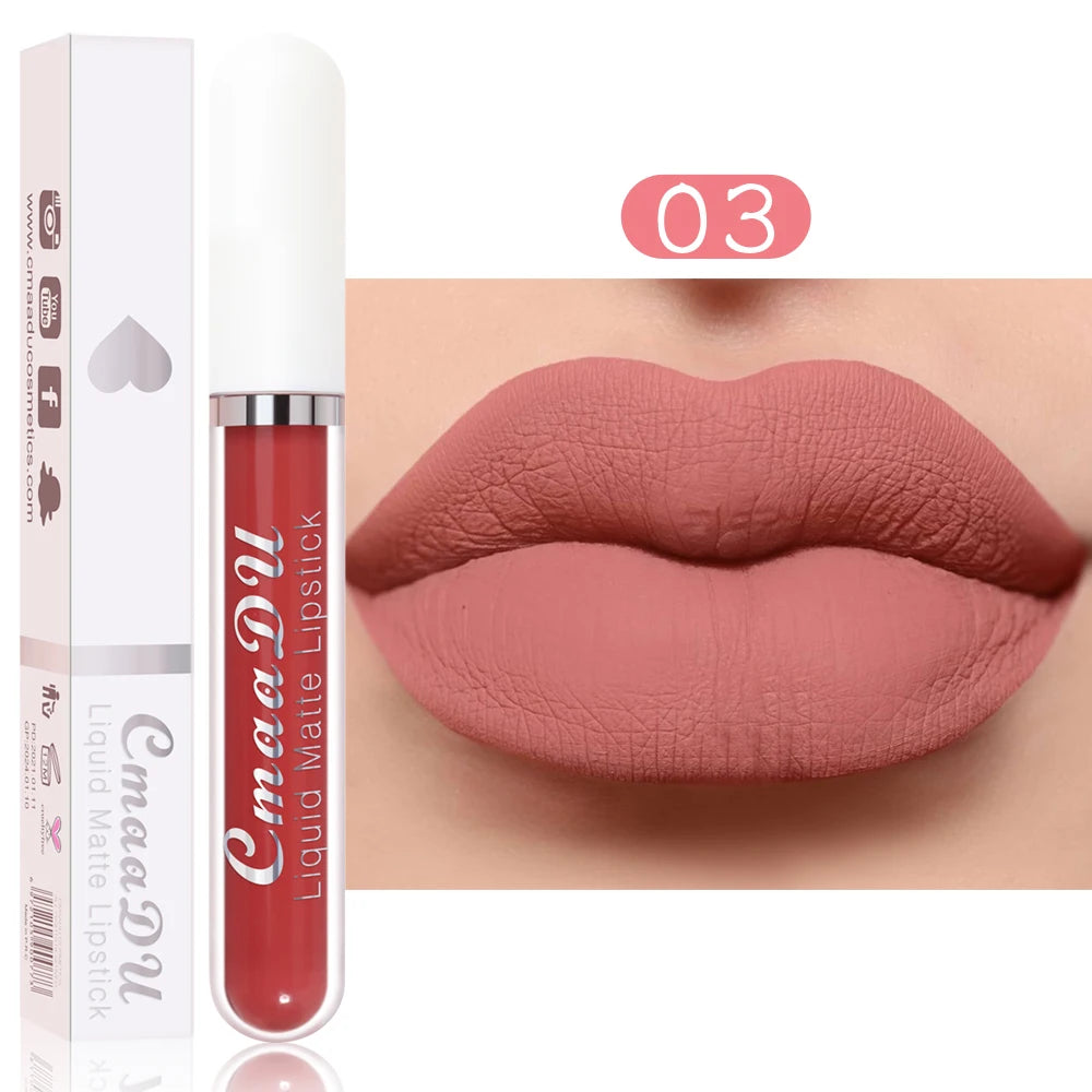 Waterproof Matte Liquid Lip Gloss Long Lasting 8 Hours Smooth Finish For Perfect Pout Look