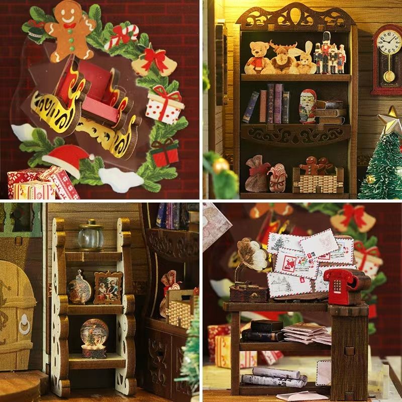 Santa's Christmas House DIY Book Nook Kit