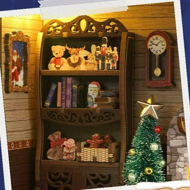 Santa's Christmas House DIY Book Nook Kit
