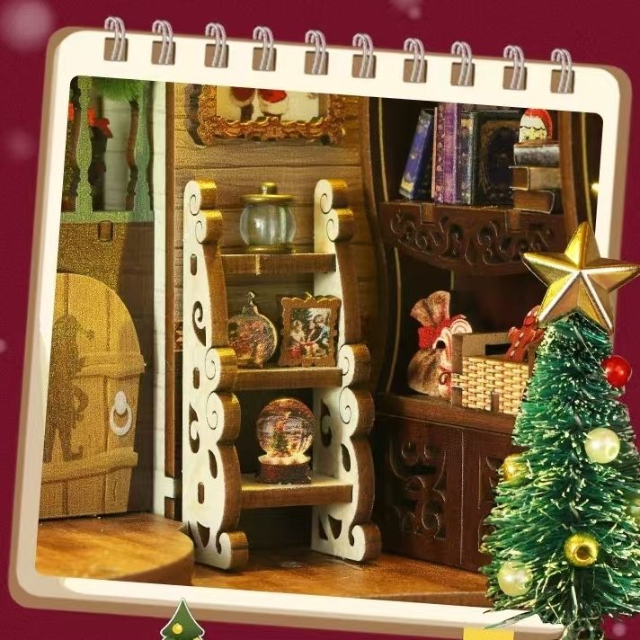 Santa's Christmas House DIY Book Nook Kit