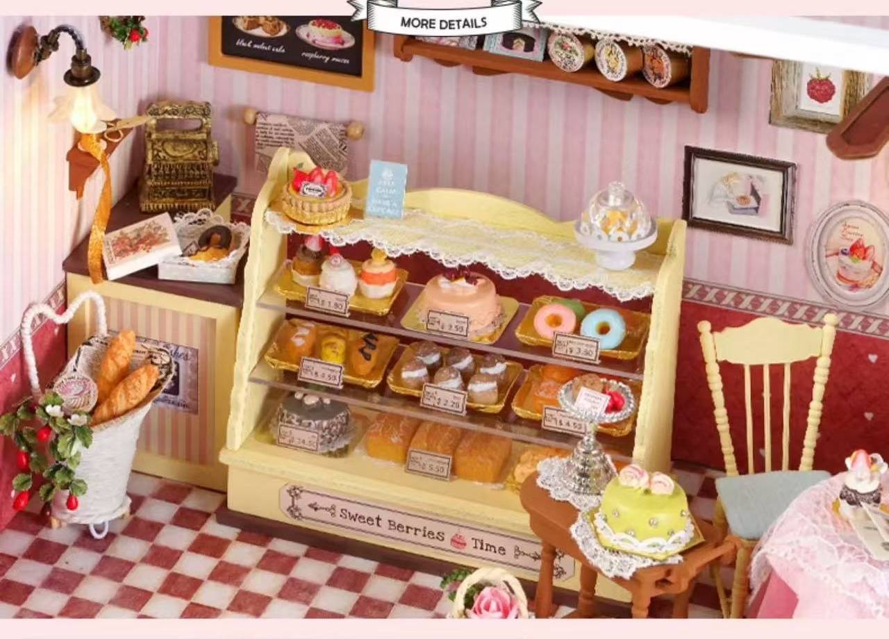Sweet Berries Time Dessert Shop DIY Dollhouse Kit