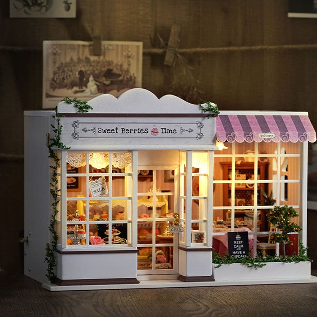 Sweet Berries Time Dessert Shop DIY Dollhouse Kit