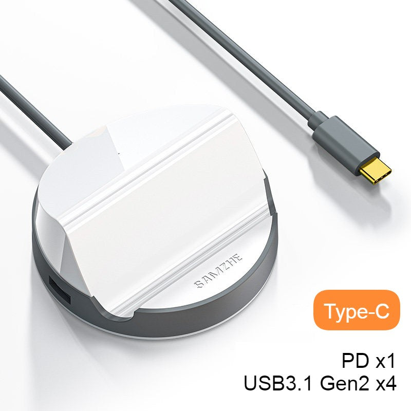 USB 3.0 Hub with 4 USB Ports & Phone Holder, for HHD, Flash Drive, Fan, Keyboard, Mouse