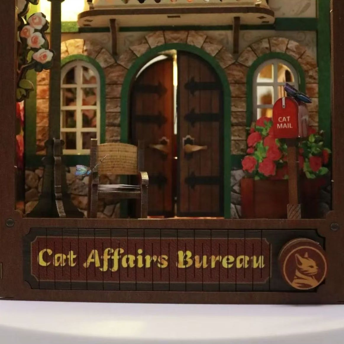 The Cat Bureau DIY Book Nook Kit | Double-sided Miniatures