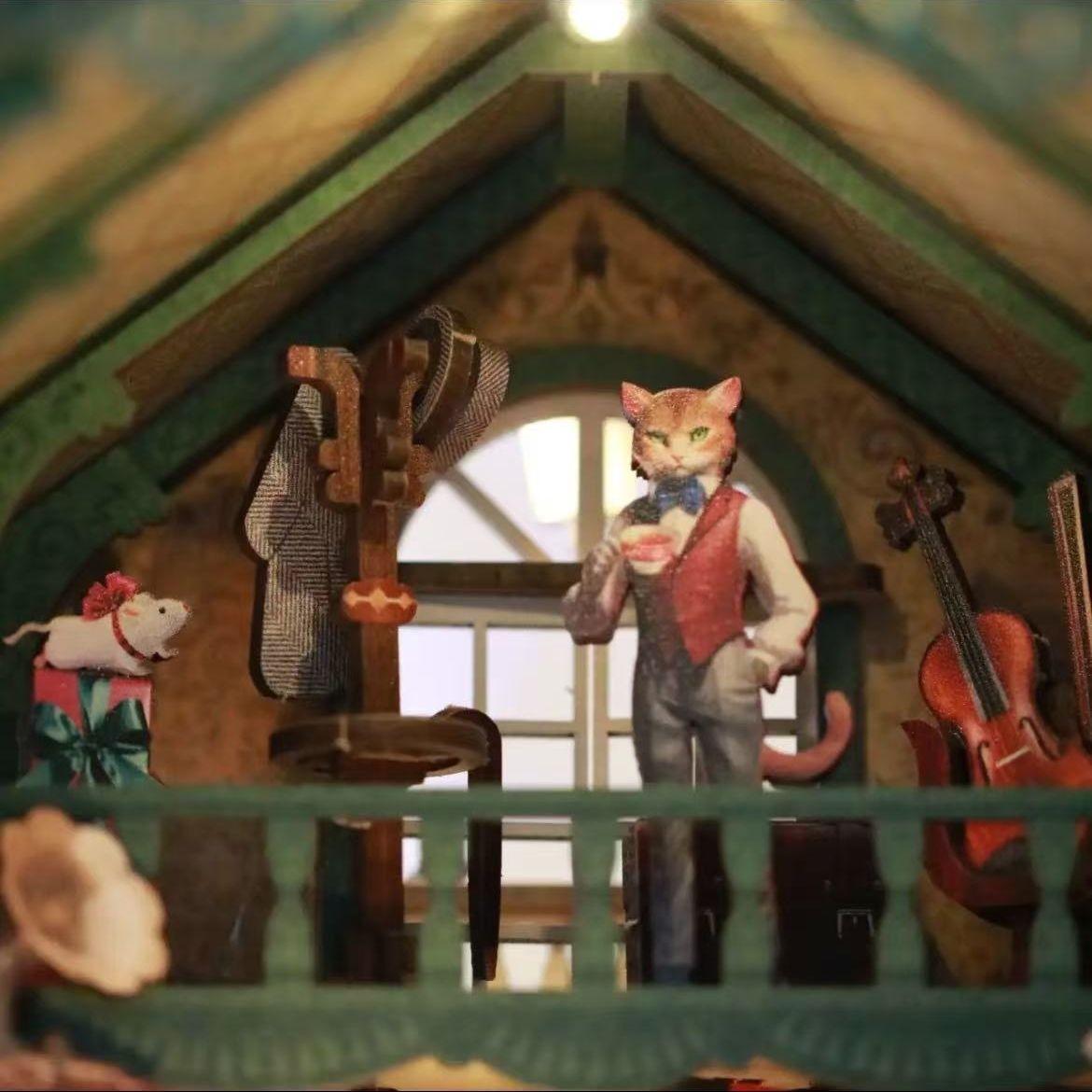 The Cat Bureau DIY Book Nook Kit | Double-sided Miniatures