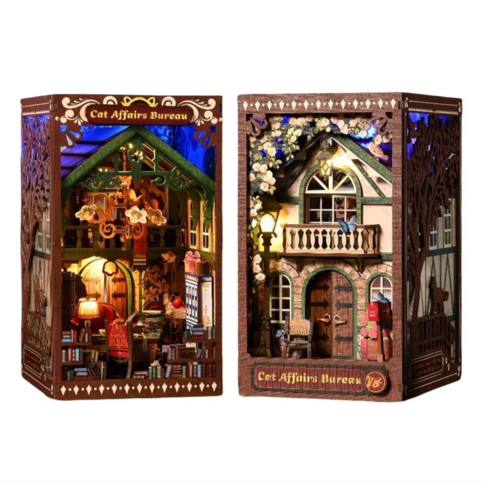 The Cat Bureau DIY Book Nook Kit | Double-sided Miniatures