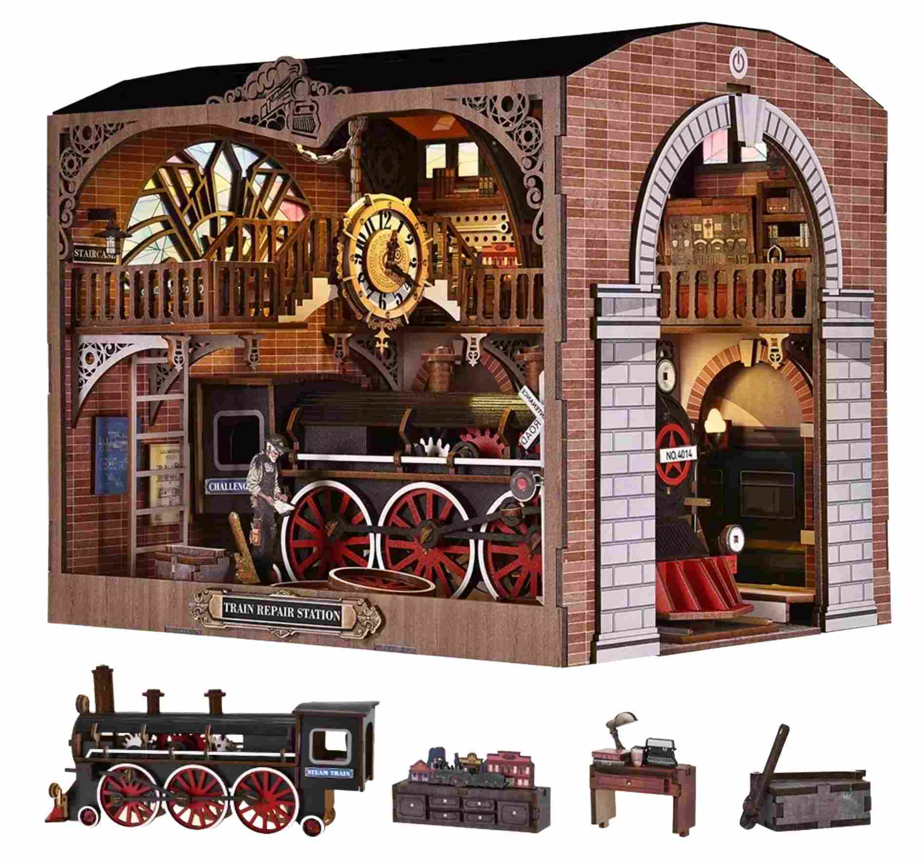 Train Repair Station DIY Book Nook Kit