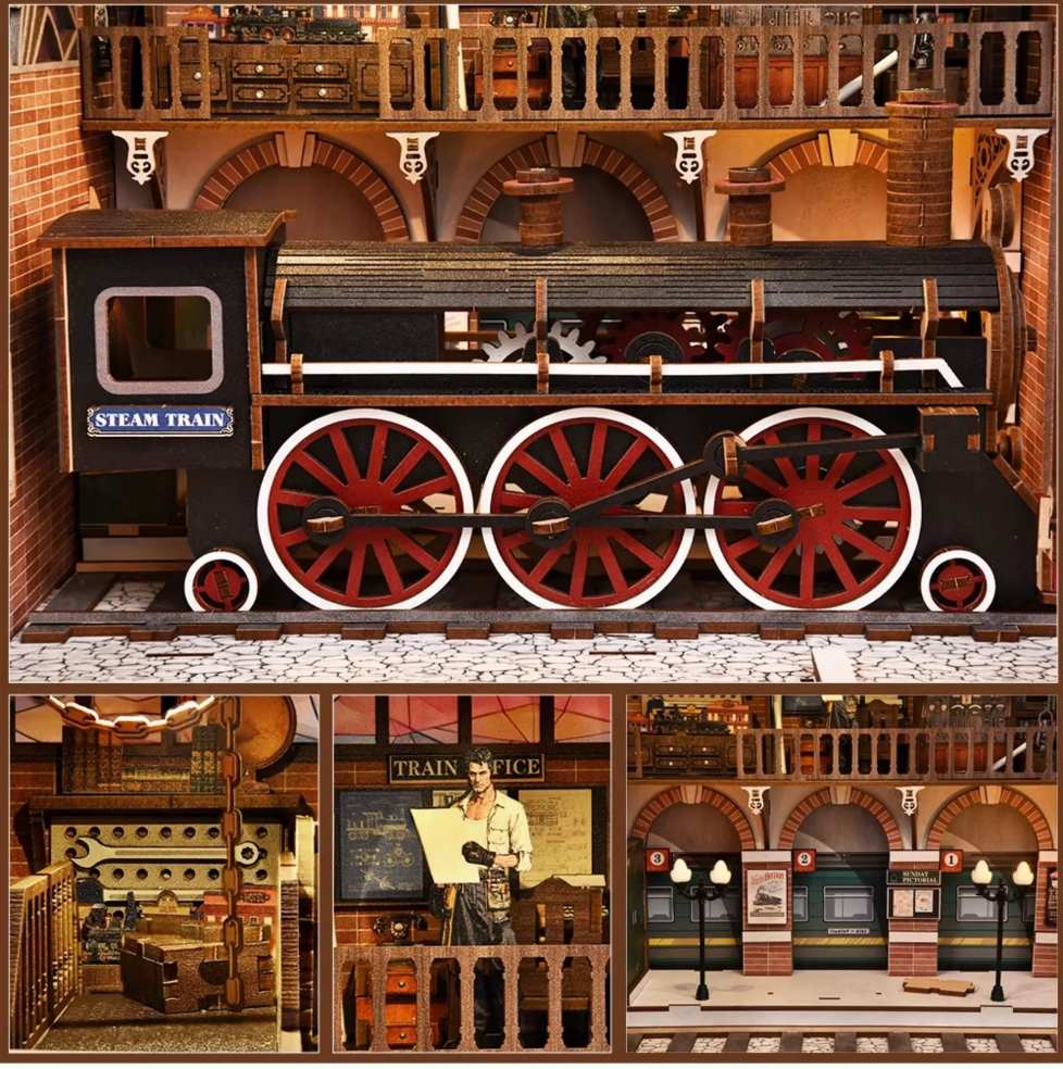 Train Repair Station DIY Book Nook Kit