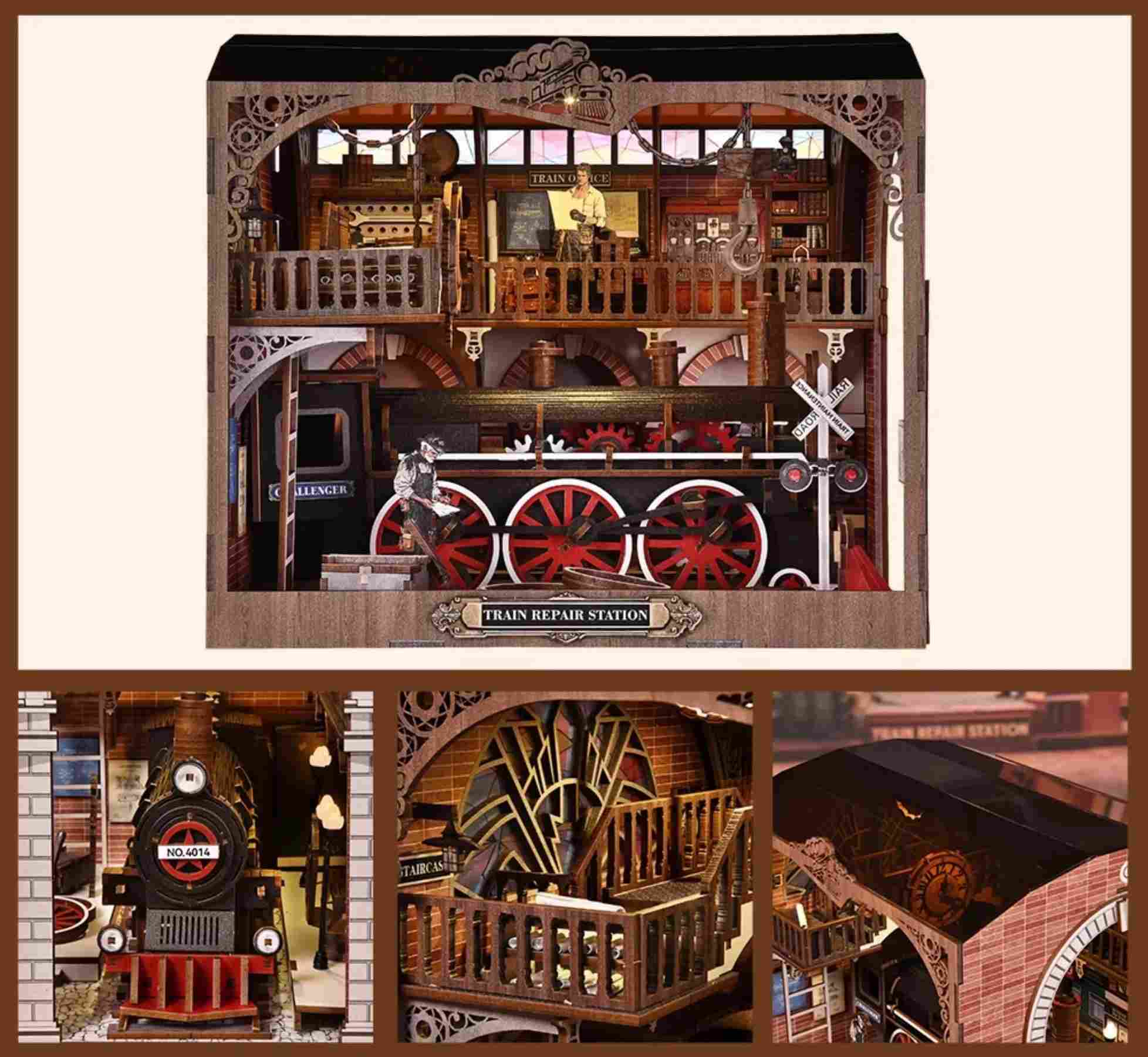 Train Repair Station DIY Book Nook Kit