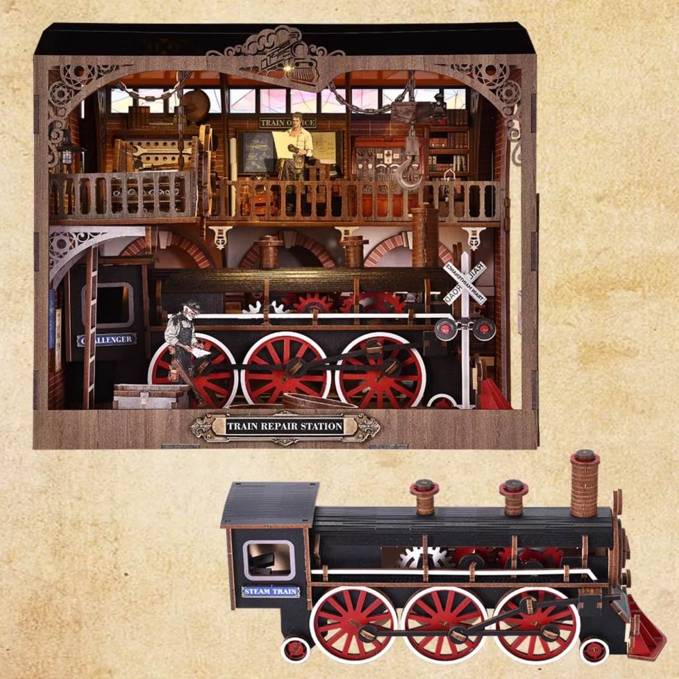 Train Repair Station DIY Book Nook Kit