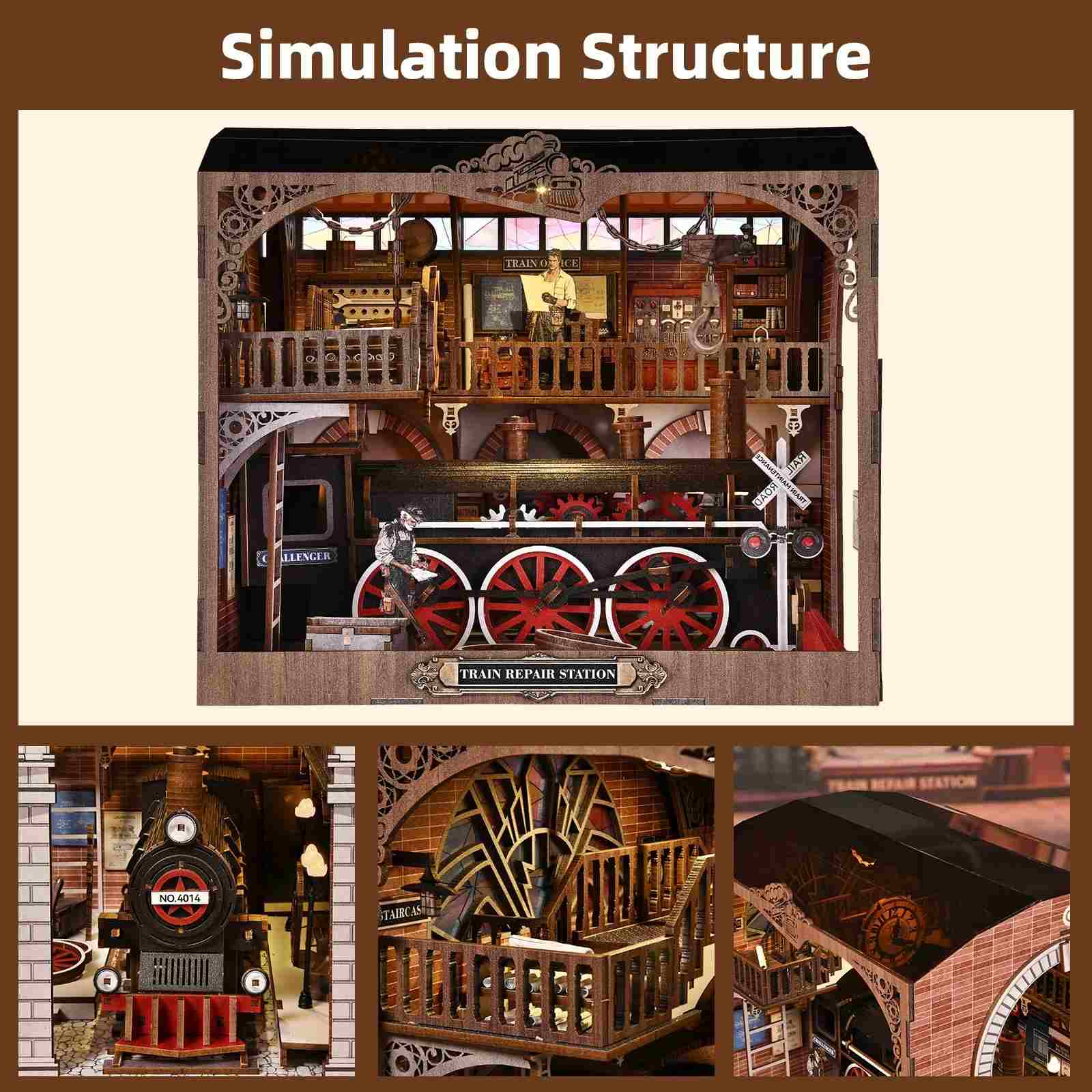 Train Repair Station DIY Book Nook Kit