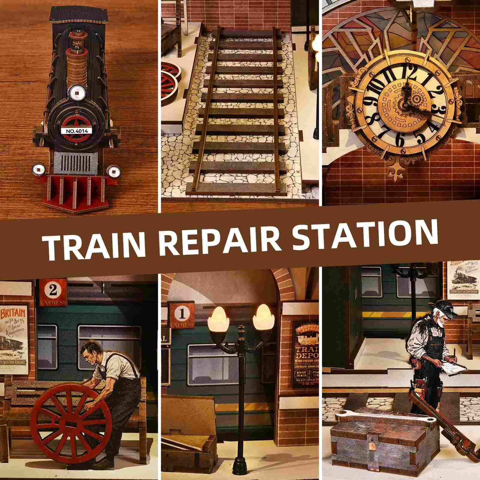 Train Repair Station DIY Book Nook Kit