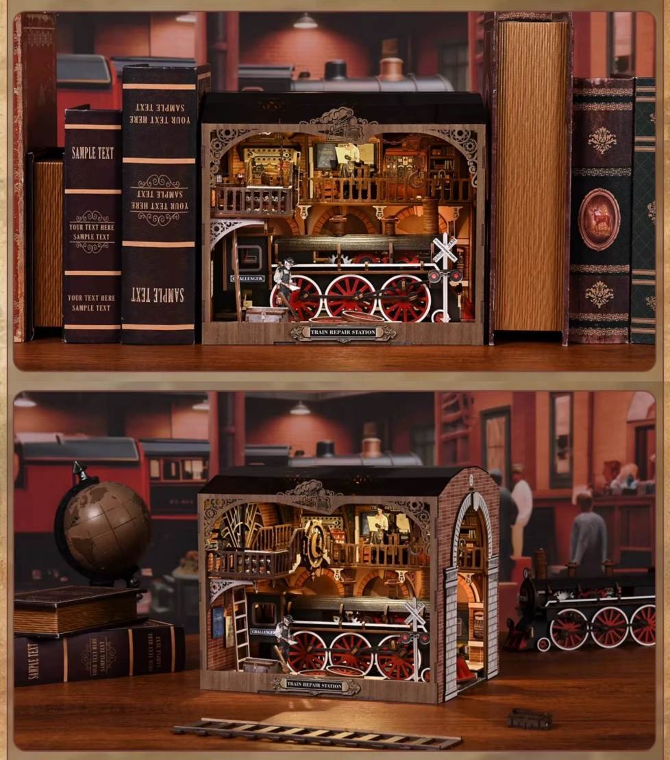 Train Repair Station DIY Book Nook Kit