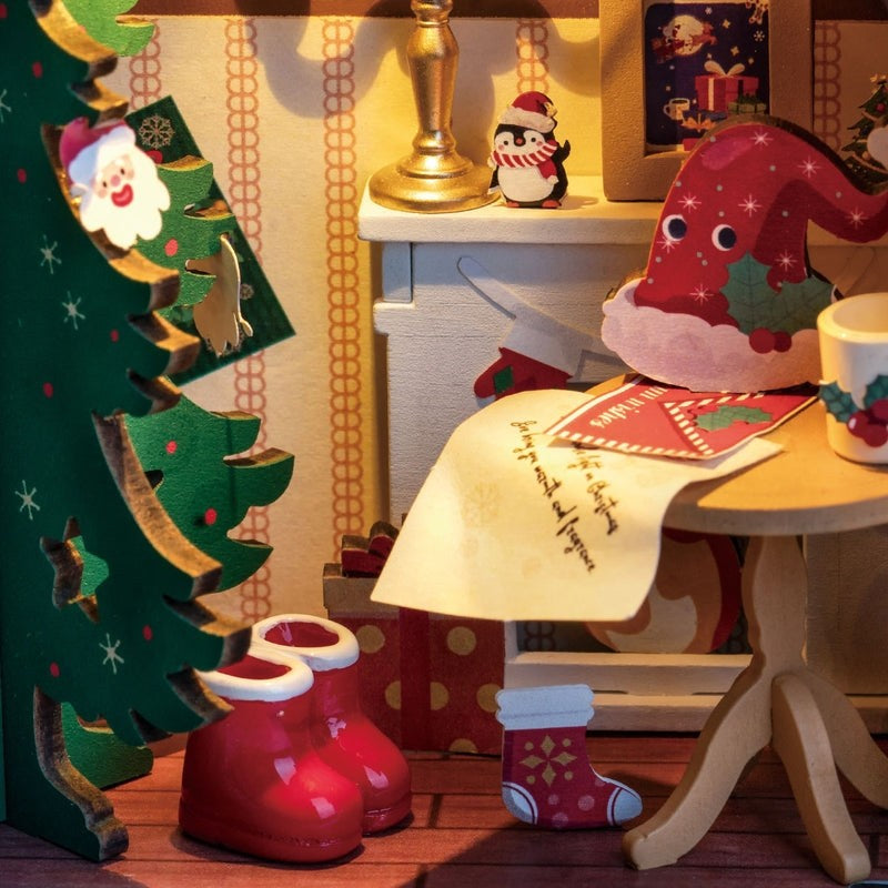 Twinkling Christmas House DIY Miniature House Kit