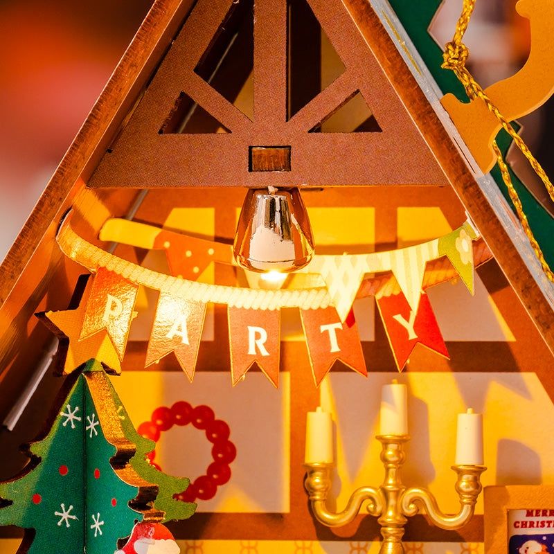 Twinkling Christmas House DIY Miniature House Kit