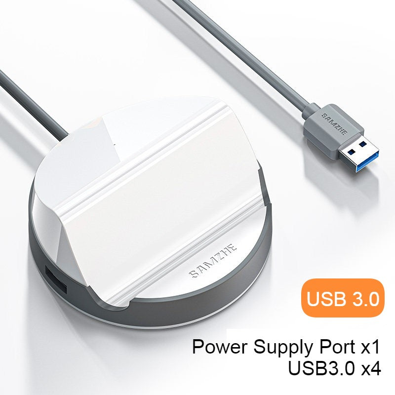 USB 3.0 Hub with 4 USB Ports & Phone Holder, for HHD, Flash Drive, Fan, Keyboard, Mouse