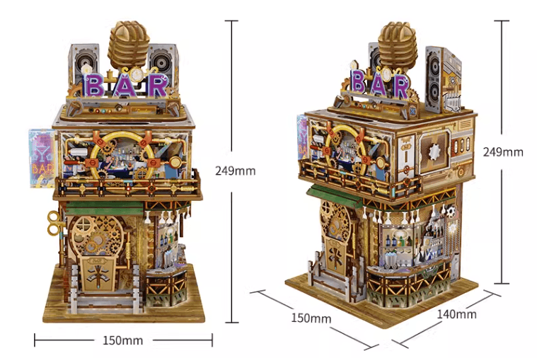 Punk Bar - 3D Wooden Puzzles - Desk Accessories