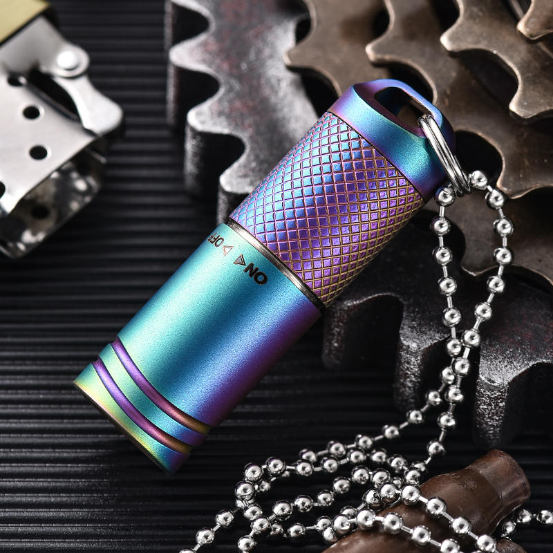 Outdoor Titanium Alloy Keychain Flashlight