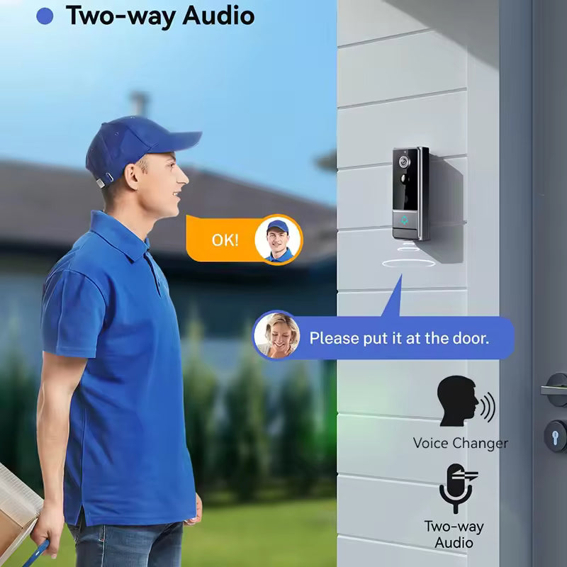 WiFi Wireless Doorbell Camera Remote Video Door Intercom IR Night Vision Security Bell