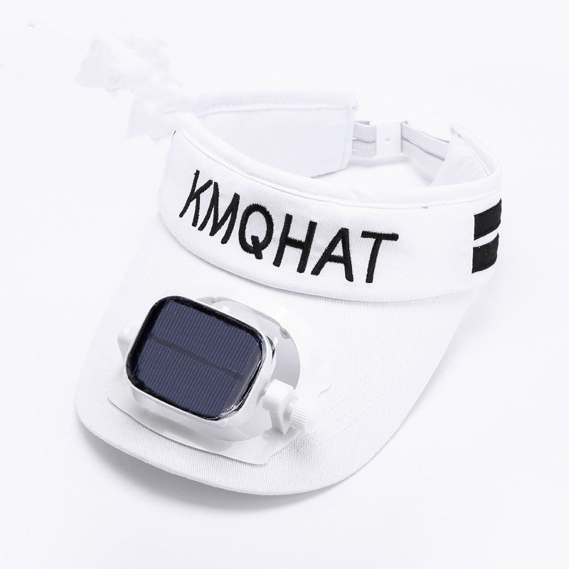 Sun Visor Hat with Solar Powered Fan, for Camping, Hiking