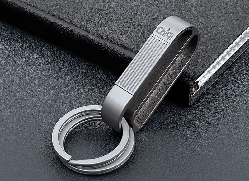 Titanium Alloy Men's Belt Buckle Keychain - Durable, Stylish, Non-Fading Lock