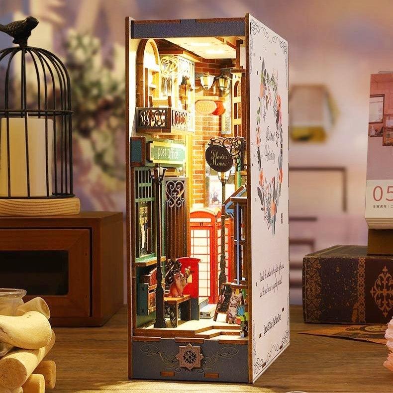 Island Holiday | DIY Wooden Book Nook Kit | Bookshelf Insert Decor