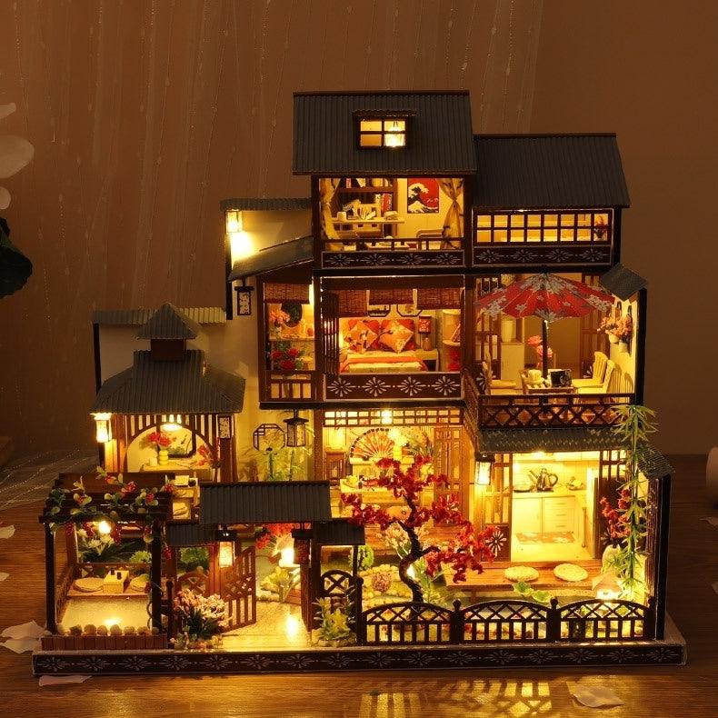 Spring Courtyard - Japanese House- DIY Miniature Dollhouse Kit