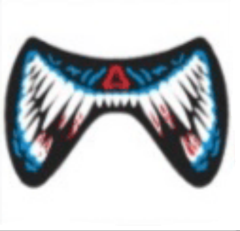 Voice-Activated Cold Light LED Scary Mask, for Disco, Party, Bar, Atmosphere Prop