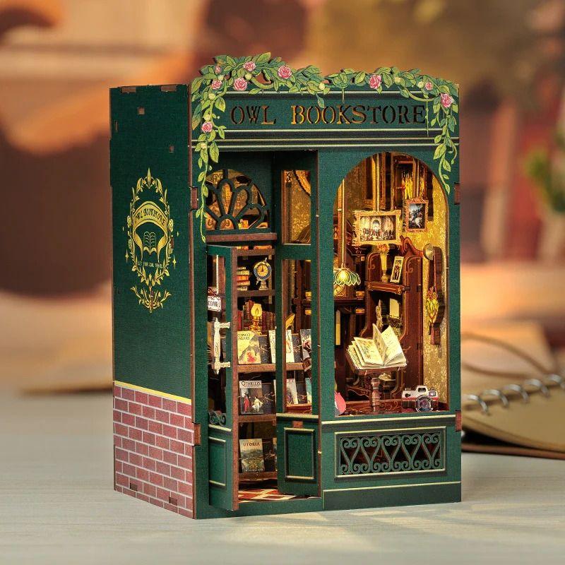 Owl Bookstore DIY Book Nook Kit | Mini Bookstore Series