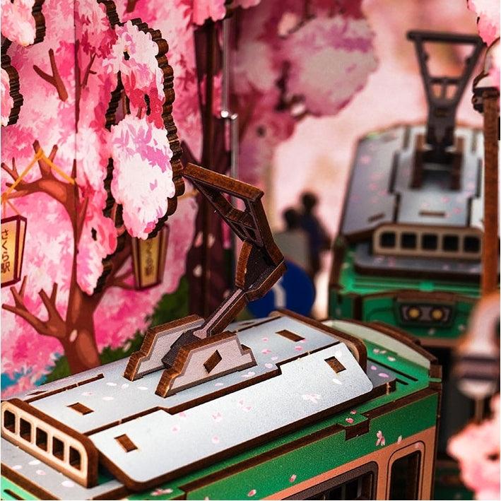 Japanese Sakura Densya DIY Book Nook Kit