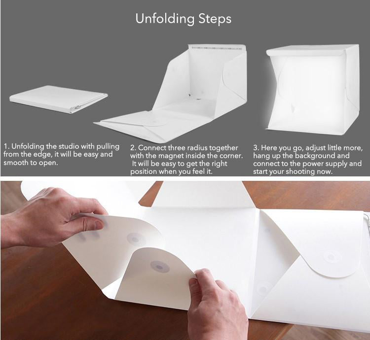The Most Affordable Portable & Foldable LED Lightbox Studio